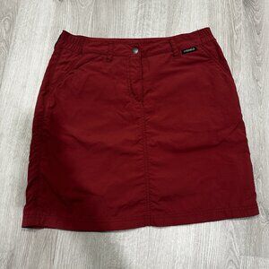 Jack WolfSkin Shorts Skort Womens XS Red Rust Outdoor Hiking Skirt Tennis Sport